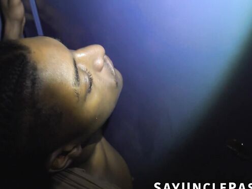 Myhyem M Jordyn shares intense fuck with horny men in the bathroom