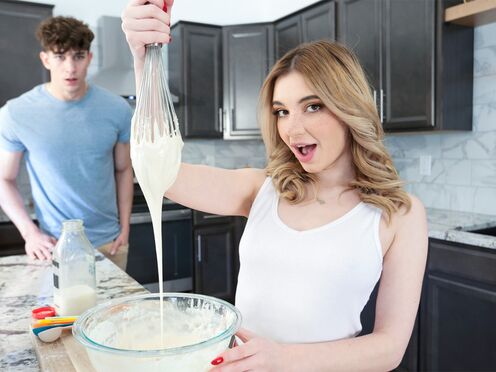 Naughty teen step sister Demi Hawks wanted stepbrothers Parker Ambrose cream