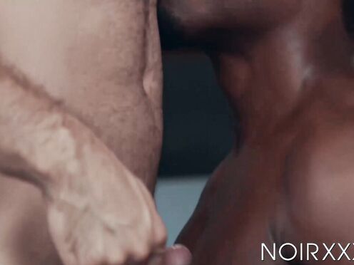 Hard DeAngelo Jackson shoot his cum into photographer Lucas rear