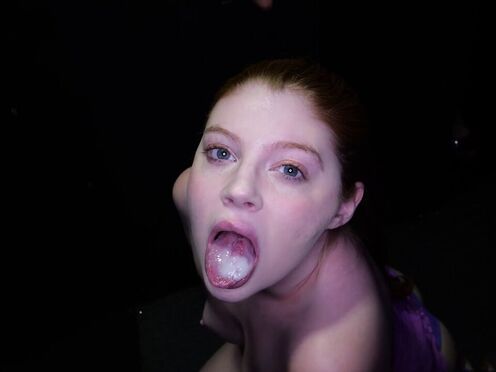 That's it Eve, now swallow it!