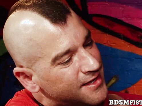 Race Cooper moans soft & low as he rocks in a sling, swaying ever so gently to