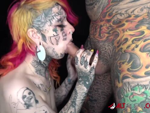 Face Tat Mami Tatted Raw Fuck In The Dark