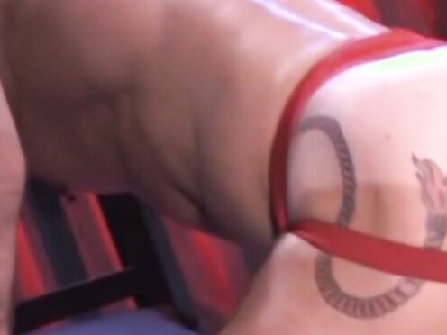 Aaron warms him up slowly but the action builds quickly. Soon Aaron is pumping d