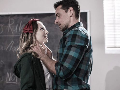 Petite blonde teen pounded by mature prof after drama practice