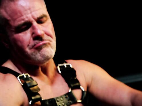 Dominant Dale Savage pressed a big dildo into a tiny butt