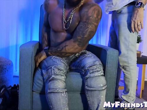 Muscular Maximus got into an intense foot tickling torment by a bushy guy