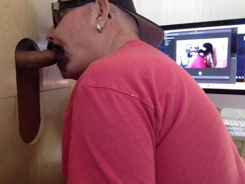 Latina Dad Gets Gloryhole BJ