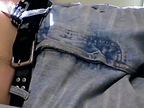Inked Holden pullout dick & shoots load on his chest while blowing smoke