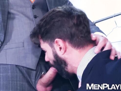 Suited Dani Robles tests new model D Dan with intense assfucking