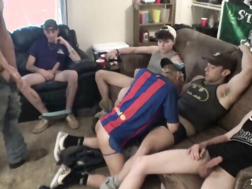 Big dick gay gangbang