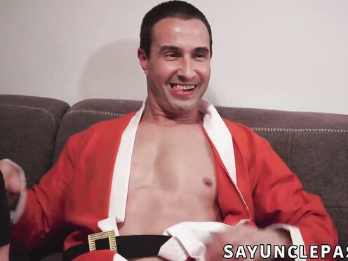 Horny Marco Bianchi & Ryan Bailey unwrap Santa's heavy shaft