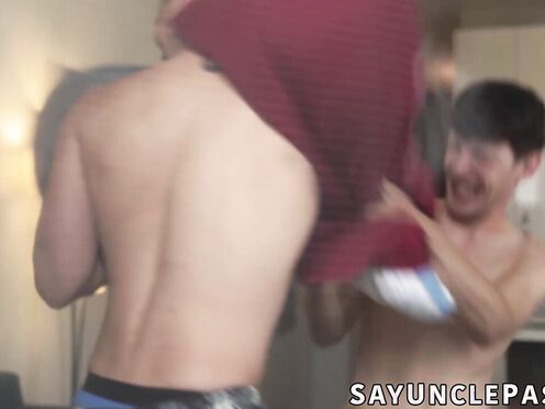 Markus Kage & Teddy Torres horned up while watching their stepson