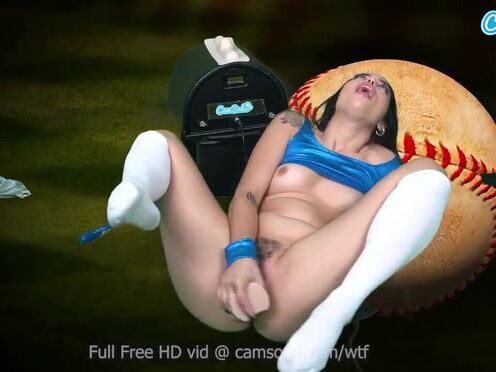 Sexy Latin masturbates with dildo & rides Sybian till orgasm