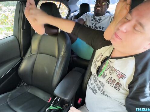 Ebony Bear Aaron Giggles Hard While Matt Tickles Him