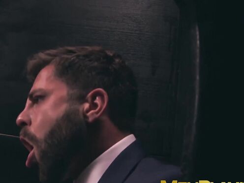 Suited Hector De Silva had his prick sucked before fucking the warm hole of Josh
