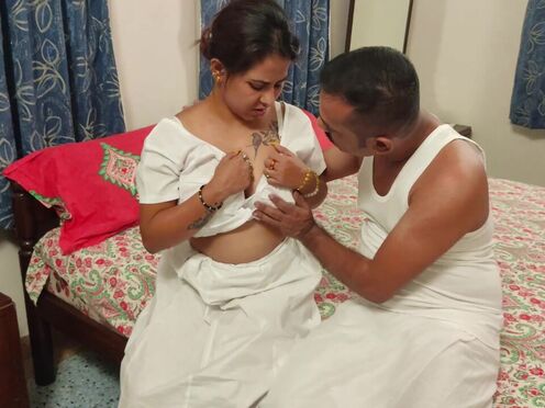 Real Indian couple having raw passionate sex in hotel