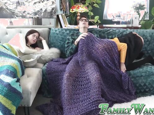 Big dicked Parker Ambrose decorated her stepsisters face with his cum after hard