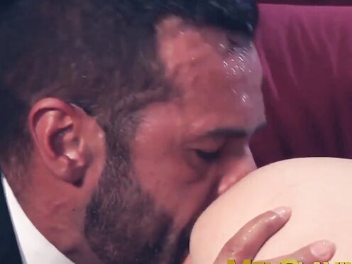 Hardcore take turn anal fucking in the cinema by suited Denis Vega & Ivan Greg