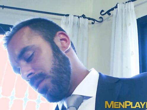 Wet blowjob & anal fucking by butler Xavi Duran & master Robbie Rojo