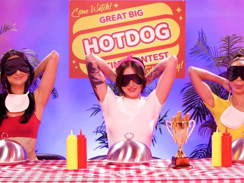 Kinky black contestant puts on a strapon to pound her competitors