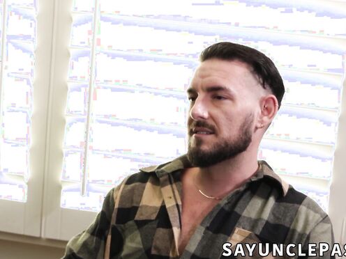 Tony Genius offers his butt to Derek Allen to help him release stress