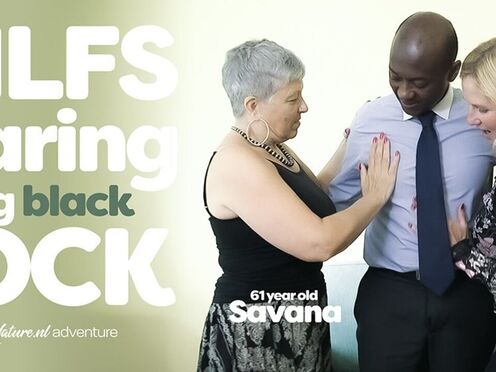 Molly Maracas & Savana share a lucky monster cock man