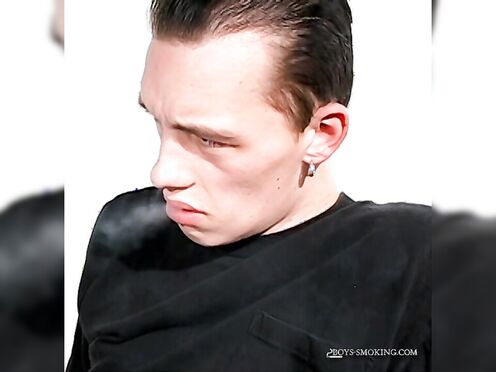 BoysSmoking: Aroused Jony drains his uncut pricks sweet juice while smoking