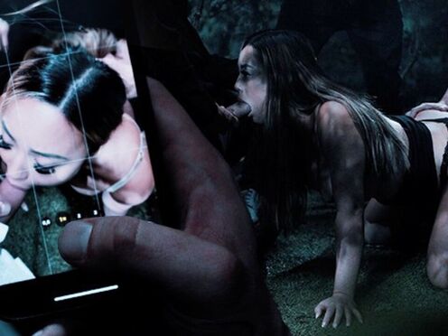 Time Stop Gang Bang w KAZUMI - Sexy Asian sexy girl frozen in time got her holes filled up with cum