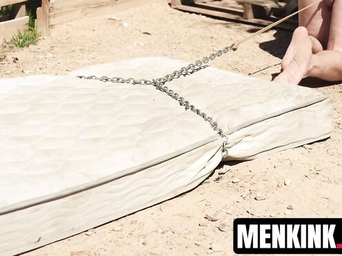 Brogan suspends & destroys Joey Wilcox at a construction site BDSM