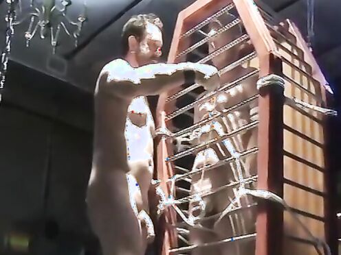 BoundMucleJocks: Master Franco Dax wraps Chet Walkers balls until it almost burs