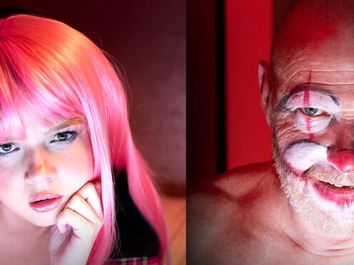 Tiny stepdaughter teen unexpected webcam session with step dad