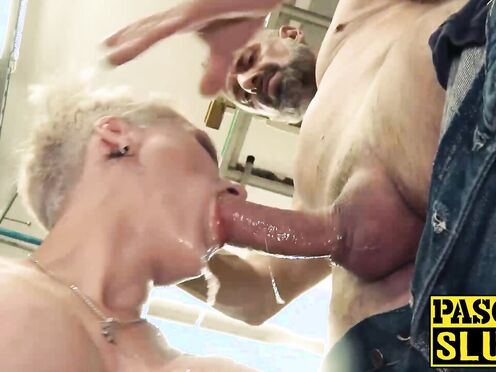 Vixen Tanya Virago anally ravaged by dom daddy in the garage