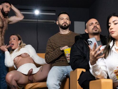 Scott Carter can't resist Babi Honey's charms at the cinema, leading to a public sex with lots of naughty fun!