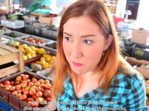 Lusty Ginger Colombian With Braces Gets Her Beaver