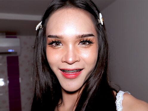 Petite but buxom teen femboy raw ass pumping penetration & P-O-V blowjob