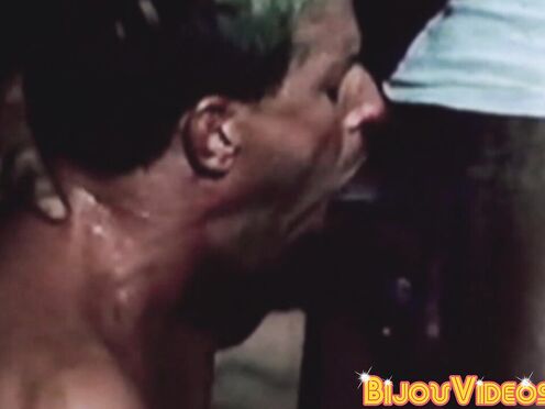 Vintage gay Marty King is in pig mode during this orgy scene