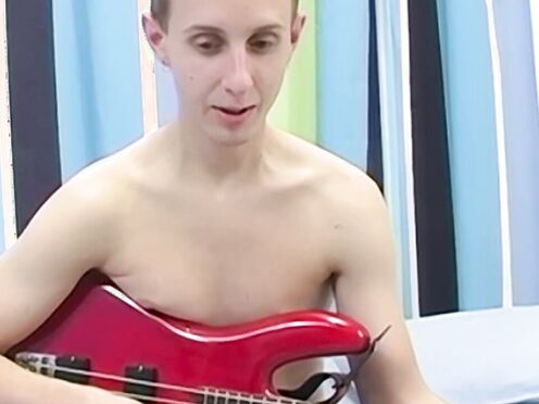 Petite  twink Jacob Rex wanks off after interview