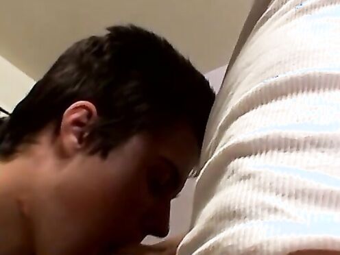 Satisfying David received a facial after sucking the giant shaft of horny Alan Fi