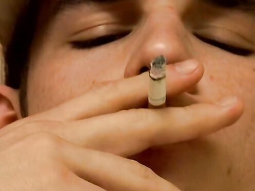 Gorgeous Kenny Crusoe Smoke & Jerks Off In Bed