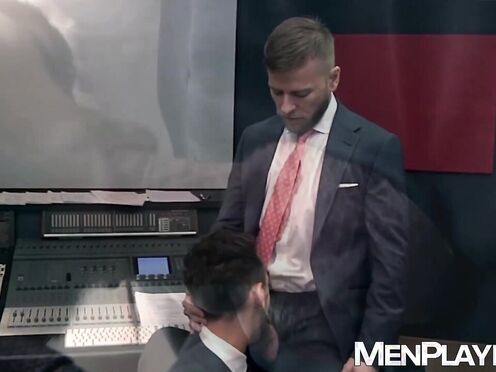 Suited businessmen Massimo Piano & Matthew Anders relentlessly breed