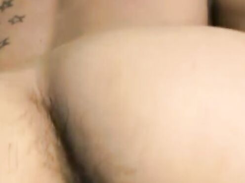 Tatted Andrew blows a sexy load after rubbing & stroking his long shaft