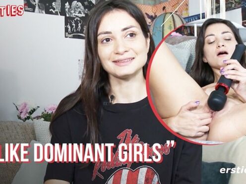 Ersties - Italian Girl Valentina Moans Loudly When The Magic Wand Touches Her Twat