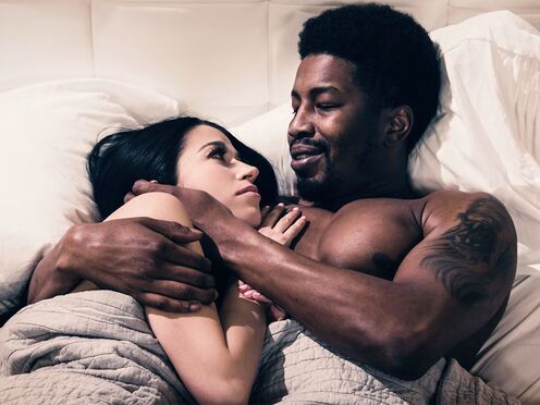 Petite desperate MOMMY fucks late husbands big black dick twin stepbrother