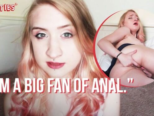 Ersties - Sexy Blonde Aurora M Fingers Her Tight Beaver While Rubbing Her Clit