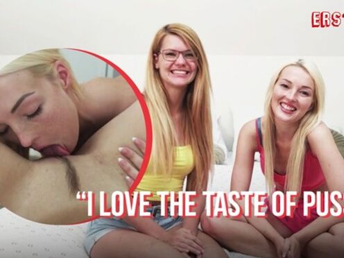 Ersties - Sexy Blondes Andy & Izzy Taste Each Other Before Grabbing the Magic Wand