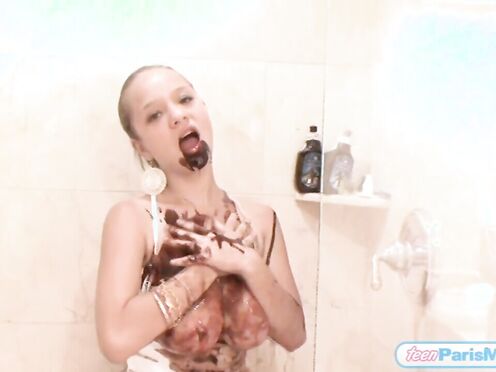 Big Boobed latin teen covered