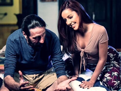 Naughty Latin stepdaughter meet & fuck huge dick mature step dad