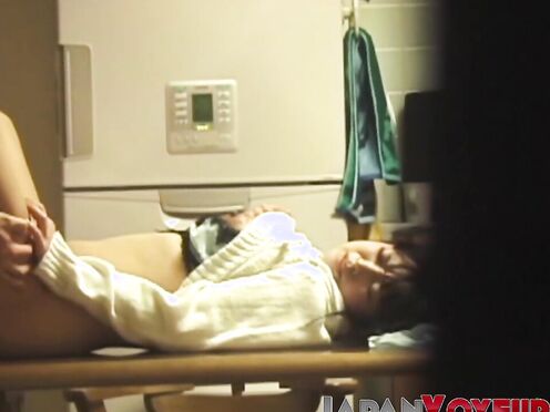 Japanese voyeur footage of  beauty being banged