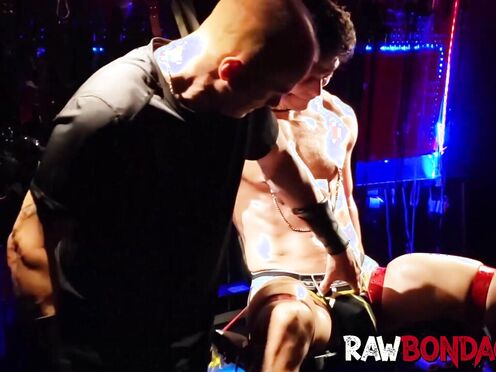 Fetish slave Devin Franco endures nipple tease cockplay & punishment