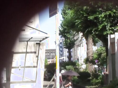 Japanese sexy girl taped peeing in public by voyeur